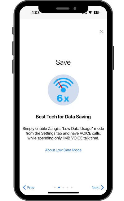 Zangi messenger — Low Data Usage mode